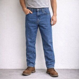 Vintage Rustler Straight Leg Jeans 30x30 Med Stonewash Classic 90s WorkwearDenim